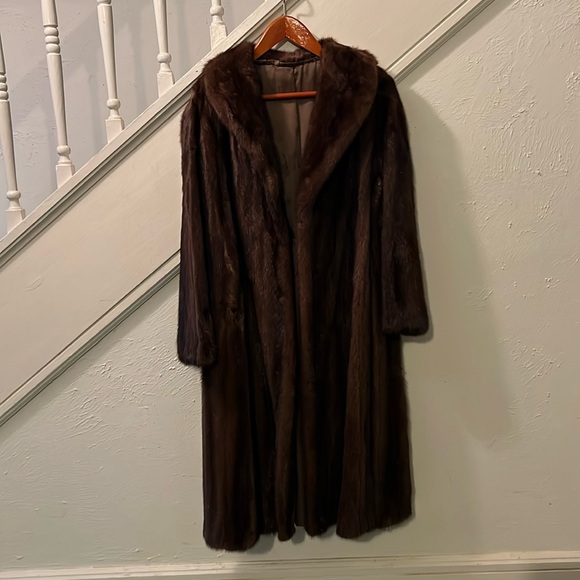 Jackets & Blazers - Brown Mink Full Length Coat